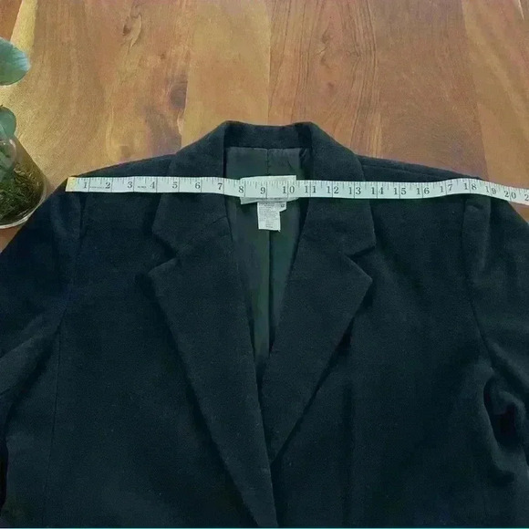 Vintage Oversized Minimalist  Black Wool Blended Blazer Suite Jacket - Picture 8 of 13
